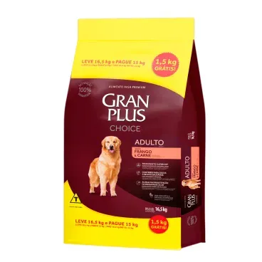 Racao GranPlus Choice Caes Adultos Frango Promocional